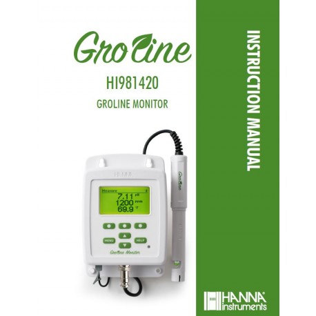 HI981420-02 GroLine Hydroponic Nutrients Monitor for pH, EC, TDS, and Temperature
